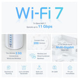 TP-Link Deco BE65 3er Pack BE9300 WiFi 7 Mesh System Tri Band 2.5G HomeShield