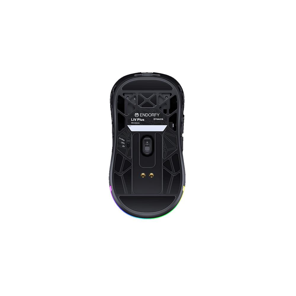 ENDORFY LIV Plus Wireless, Leichte kabellose Gaming-Maus inkl. Ladestation, Schwarz | EY6A016