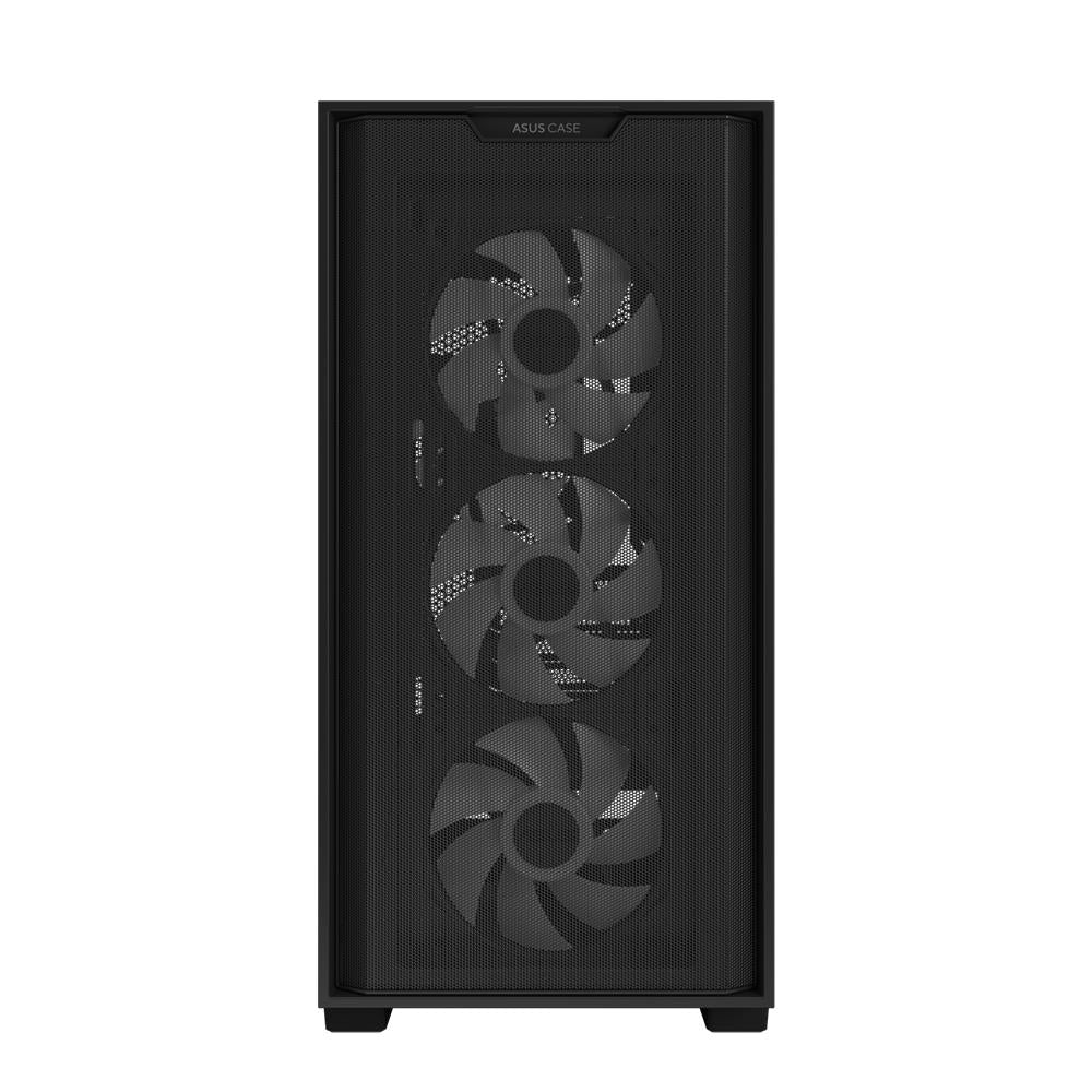 ASUS A21 PLUS TG ARGB Black microATX PC Gehäuse mit Mesh Front und 4 ARGB Lüftern