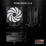 be quiet! Pure Rock 3 LX Luftkühler sehr hohe Kühlleistung 4 Hochleistungs-Heatpipes mit HDT-Technologie