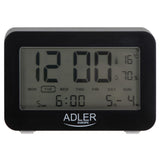 Adler AD 1196B Batteriebetriebener Wecker schwarz digital Hintergrundbeleuchtung 3 Alarme