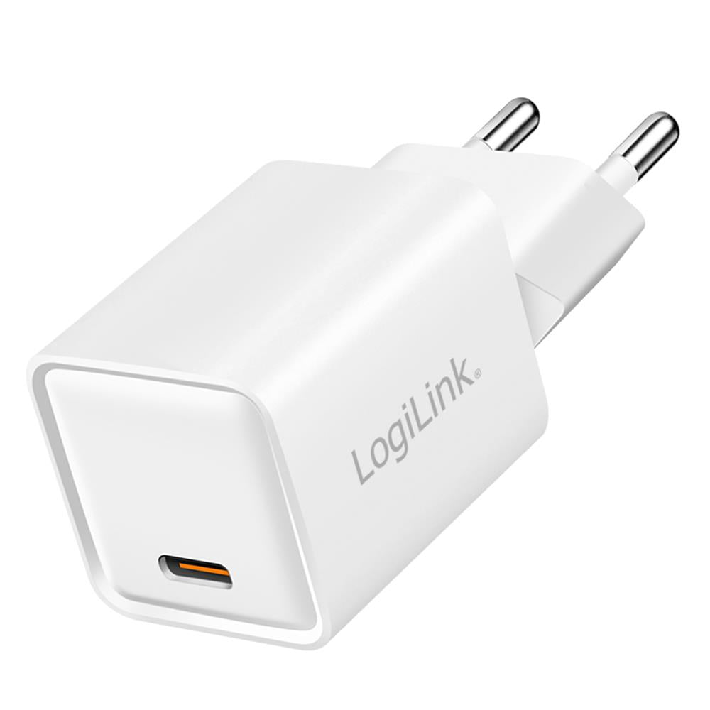 LogiLink USB-C GaN Ladegerät 20W PD+QC 3.0, Weiß