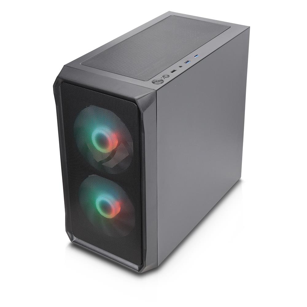 Silentware Air 10 Black – Kompaktes mATX PC-Gehäuse mit Mesh-Front & Glas-Seitenfenster