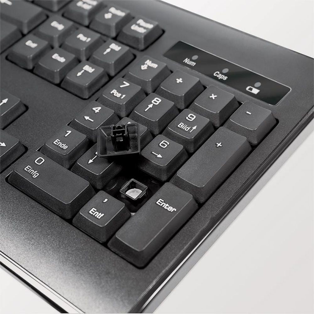 LogiLink 2,4 GHz Funk Tastatur-Maus-Set 1000dpi Schwarz kabellos