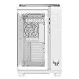 ASUS TUF Gaming GT502 Horizon TG ARGB White Zweikammer PC Gehäuse mit 4 ARGB Lüftern
