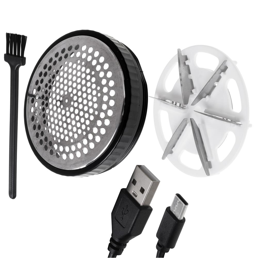 Adler AD 9617 Fusselentferner LCD schwarz – 3 Geschwindigkeiten & USB-Ladung