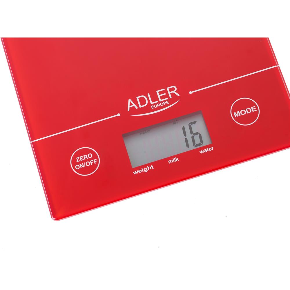 Adler AD 3138 r digitale Küchenwaage Rot max. 5 kg