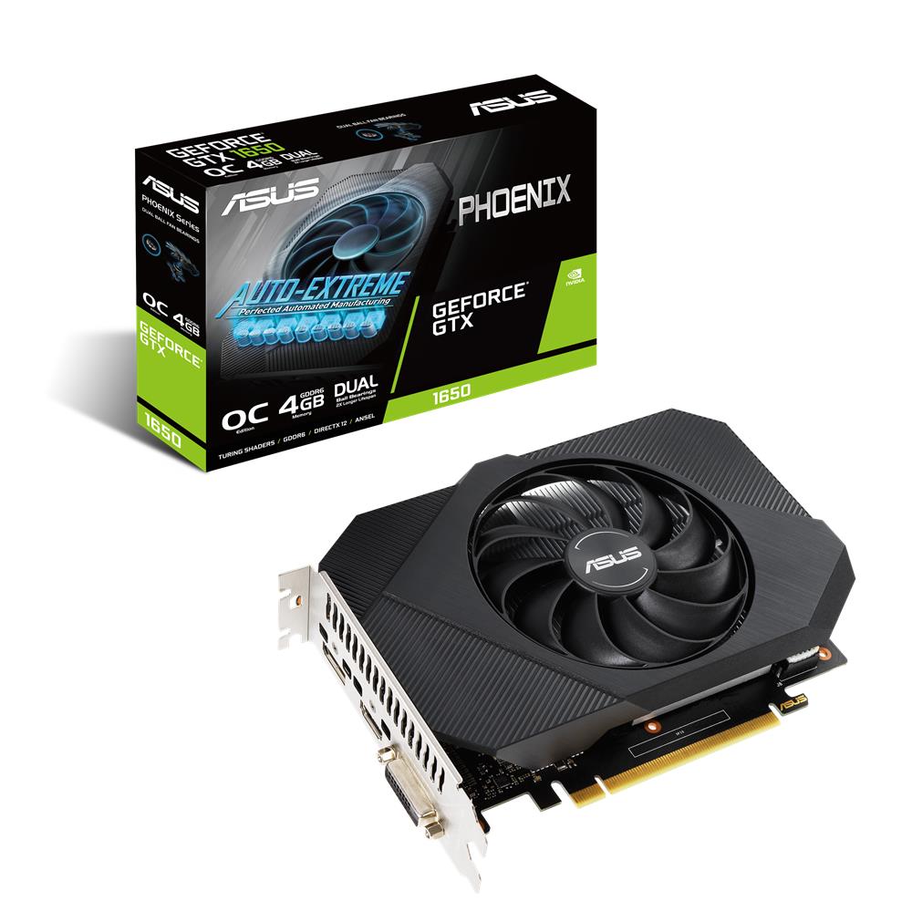 ASUS Phoenix Nvidia GeForce GTX 1650 4GB Power OC Edition Gaming Grafikkarte GDDR6