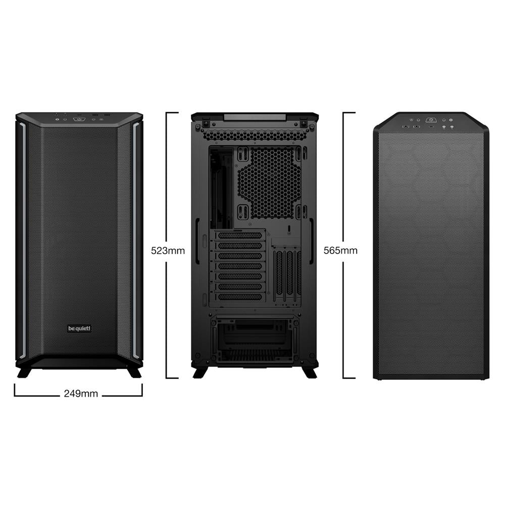 be quiet! Dark Base 701 Black PC-Gehäuse, Midi-Tower, 3x Lüfter, ARGB-Beleuchtung + Controller