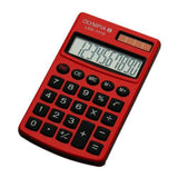 Olympia Rechner LCD 1110 - Taschenrechner, 1-zeiliges LC-Display mit 10 Stellen, Batterie/Solar, Rot