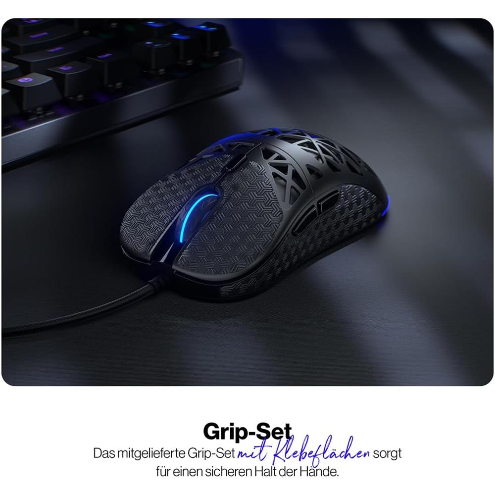ENDORFY LIV Wireless, Gaming Maus, kabellos, Ultraleicht (69 g), Schwarz, 12.000 DPI, ARGB