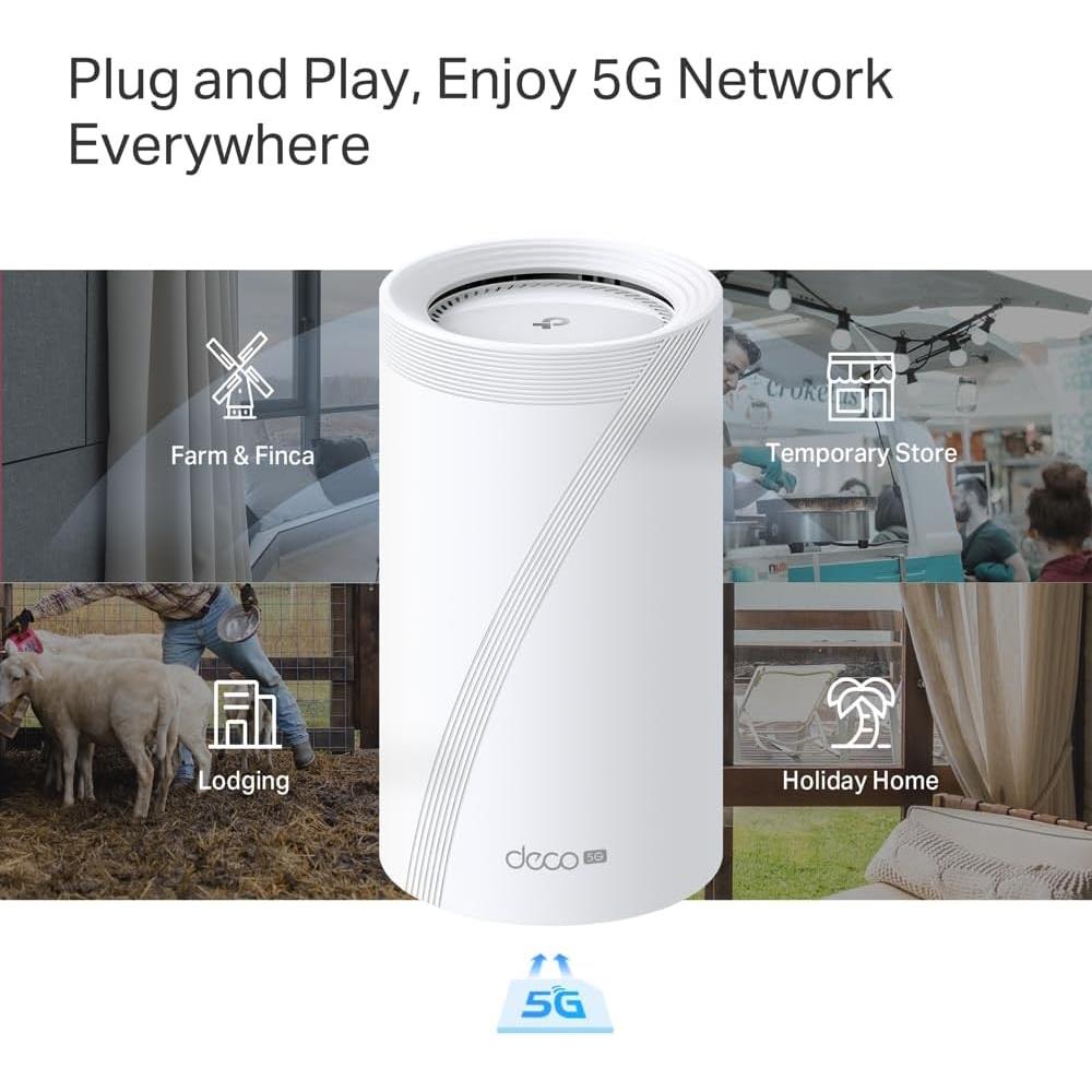 TP-Link Deco BE65-5G BE9300 WiFi 7 Mesh System 5G Router Tri Band 2.5G HomeShield