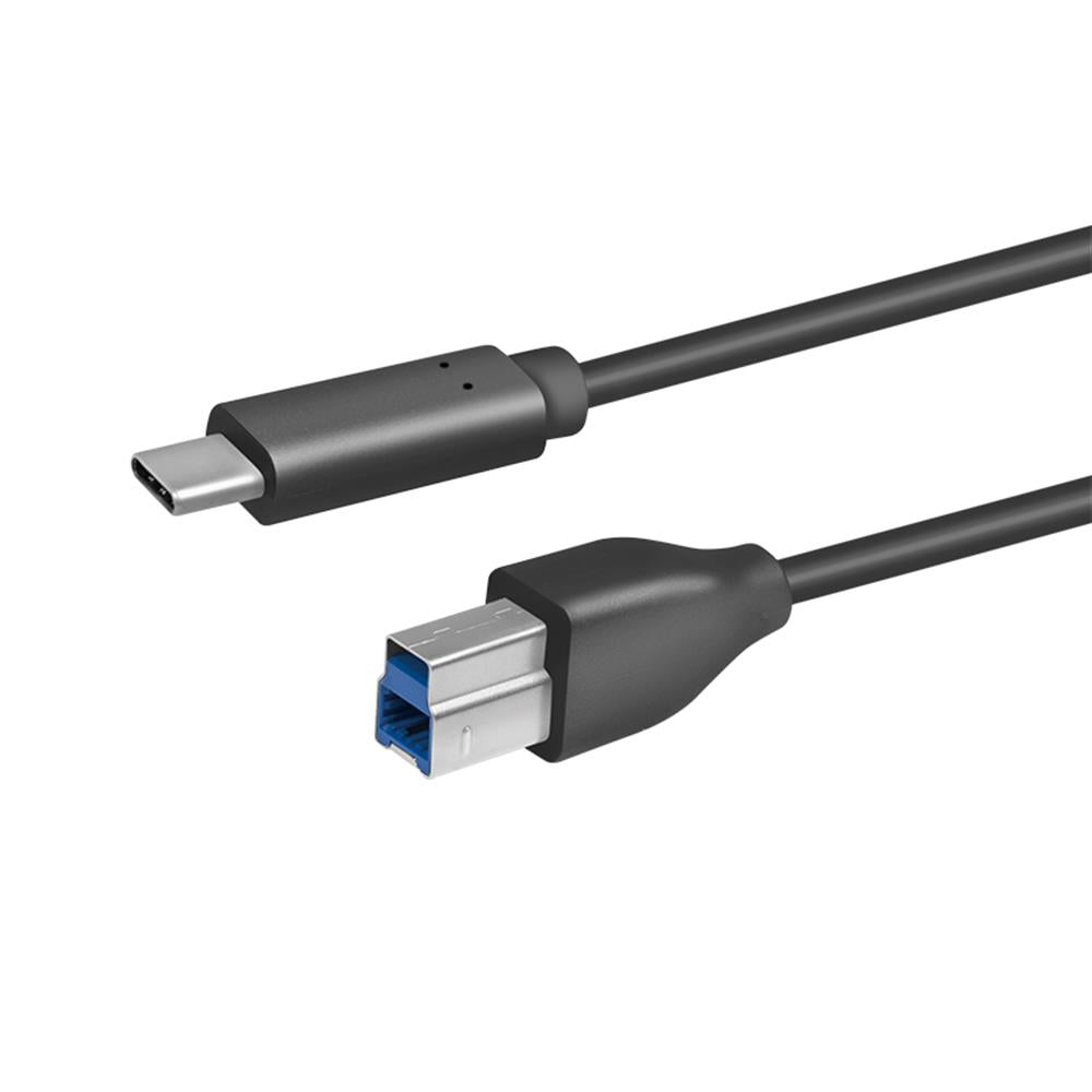 LogiLink USB 3.2 Gen1 Type-C Kabel, C/M zu USB-B/M, schwarz, 2 m