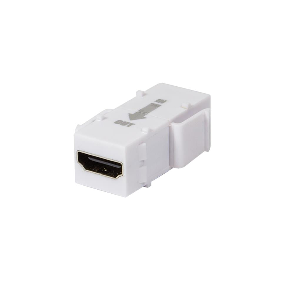 LogiLink HDMI-Keystone-Verbinder, A/F zu HDMI A/F, 4K/30 Hz, Verstärker, weiß