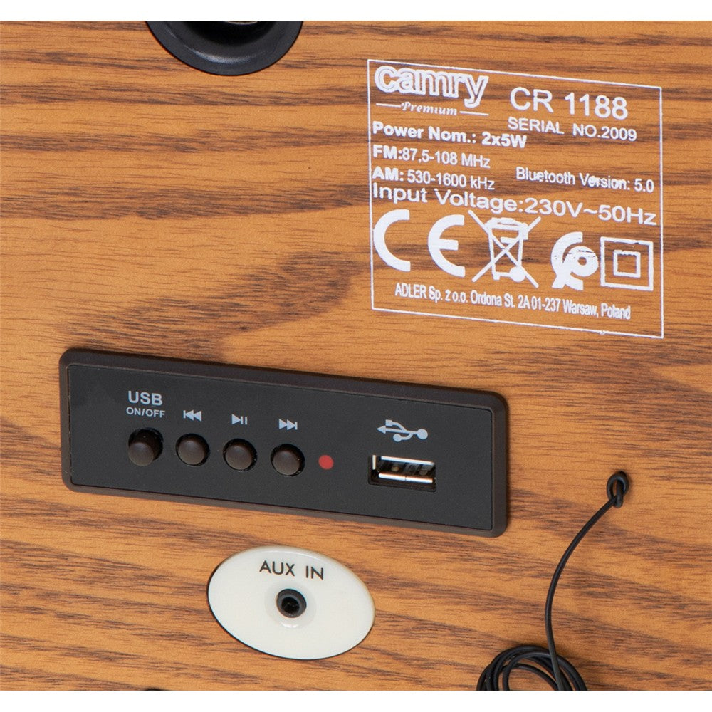 Camry CR 1188 Retro-Radio AM/FM Braun