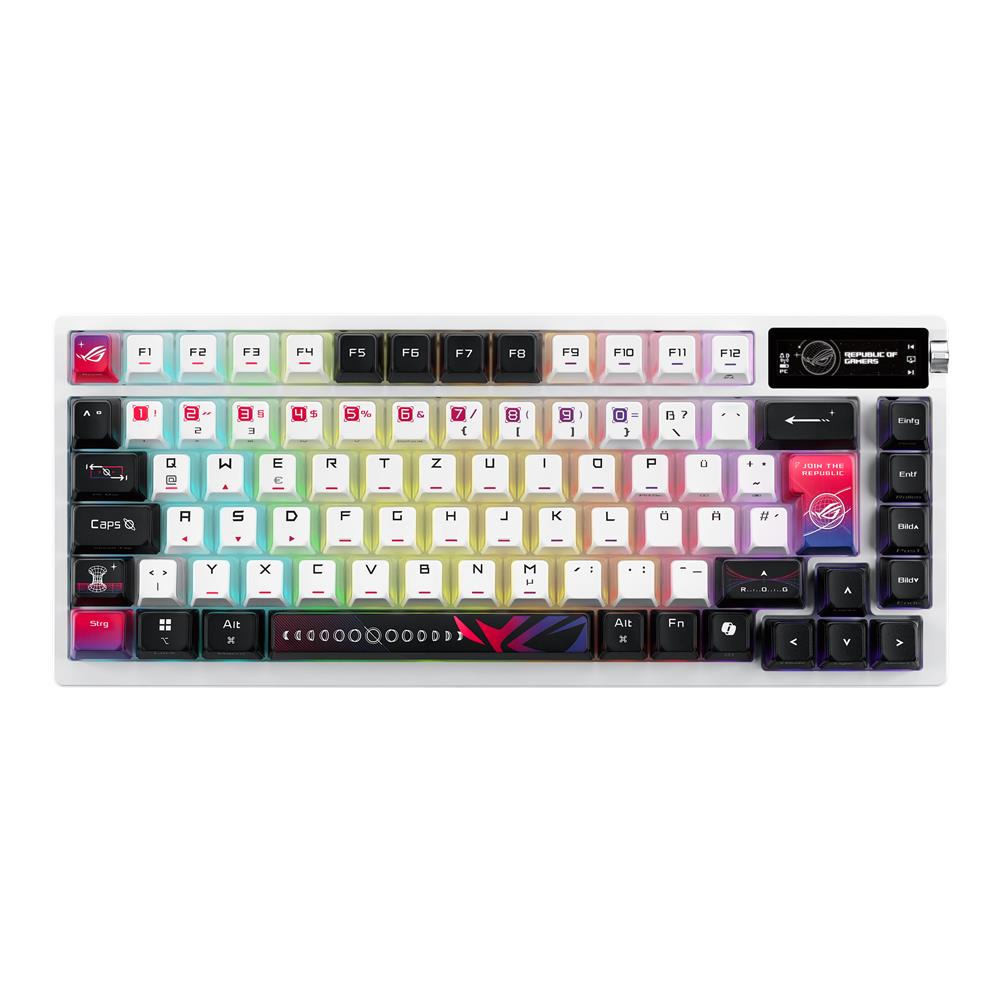 ASUS ROG Azoth X 75% Gaming Tastatur QWERTZ Wireless OLED RGB Weiß