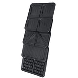 Adler AD 3096 4-in-1 Sandwichmaker, Sandwichtoaster mit Wechselplatten, Waffeleisen, Kontaktgrill, LED-Touchdisplay, Timer, Temperaturregelung, Antihaftbeschichtung, Schwarz/Silber