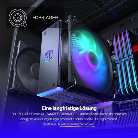 ENDORFY Fluctus 120 PWM ARGB PC-Gehäuselüfter, 120mm, Beleuchtet | EY4A002