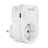 LogiLink Steckdosenadapter mit Schutzkontaktbuchse, USB-A, USB-C und Ablegehalterung