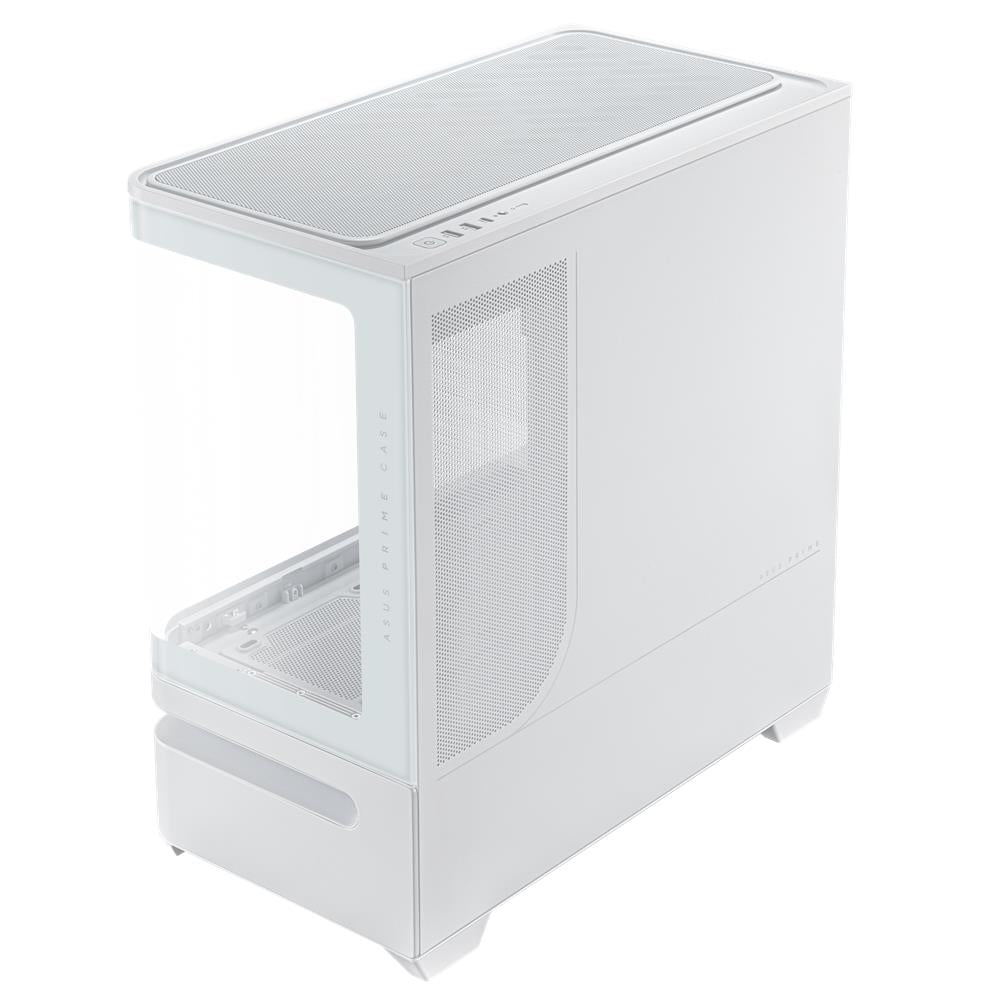 ASUS Prime AP202 ARGB White mATX PC Gehäuse mit Panorama Glas und GPU bis 420 mm