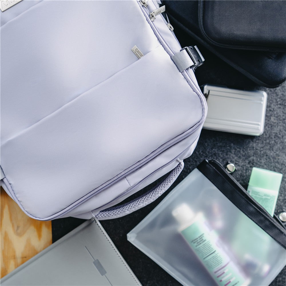 Camry CR 6880lp Reiserucksack 24 Liter, Handgepäck Rucksack mit Laptopfach bis 17 Zoll, Schuhfach, Nassfach, RFID-Fach, Business, Sport und Reisen, hell lila