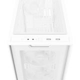 ASUS A21 PLUS TG ARGB White microATX PC Gehäuse mit Mesh Front und 4 ARGB Lüftern