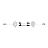 LogiLink T-Adapter RJ45 Stecker 2x RJ45 Buchse ISDN geschirmt 15cm Metallgehäuse Anschlussadapter