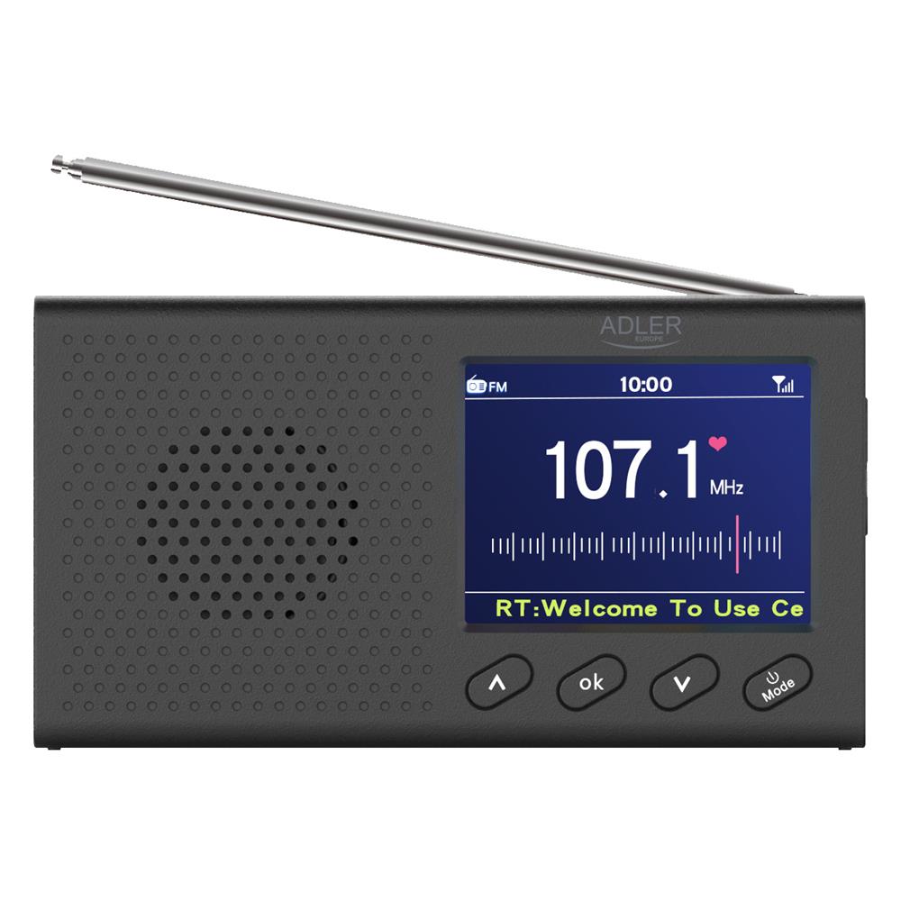 Adler AD 1198 UKW-Reiseradio AD 1198 FM 87,5 108 MHz 20 Sender Bluetooth LCD-Display Analog Digital