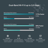 TP-Link Festa F65 Outdoor AX3000 WiFi 6 Access Point Outdoor PoE Dual Band