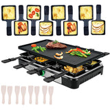 Adler AD 6616 Raclette Elektrogrill, 1400 Watt, für 8 Personen, mit doppelseitiger Heizplatte