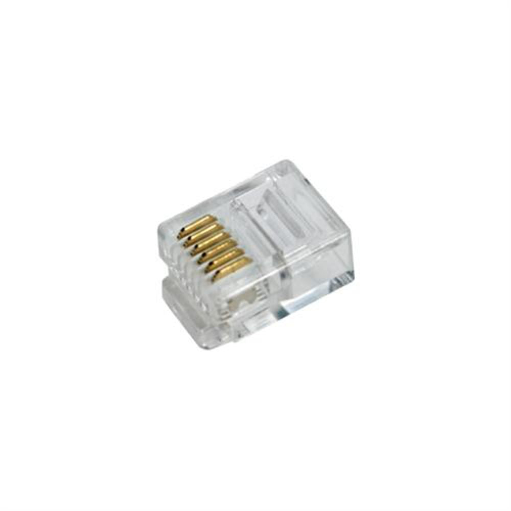 LogiLink RJ12-Modularstecker, 6P6C, ungeschirmt, 100 Stück