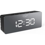 Adler AD 1189B Wecker in Schwarz mit digitaler LED Anzeige und Temperatur