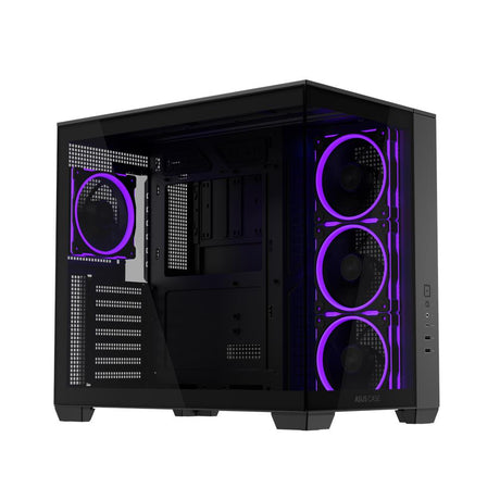 ASUS A32 PLUS TG ARGB Black ATX PC Gehäuse mit Panorama Glas und GPU bis 420 mm