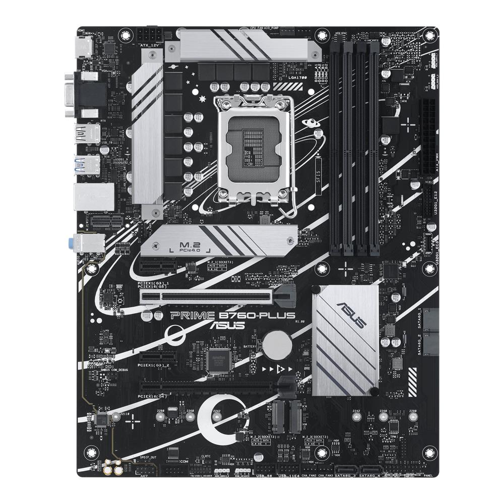 ASUS PRIME B760-PLUS Gaming Mainboard Sockel Intel LGA 1700 (ATX, DDR5, PCIe 5.0, 3x PCIe 4.0 M.2)