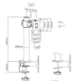 LogiLink Monitorhalterung 17–32" Zoll Stahl VESA schwarz neigen schwenken drehen max. 9 kg