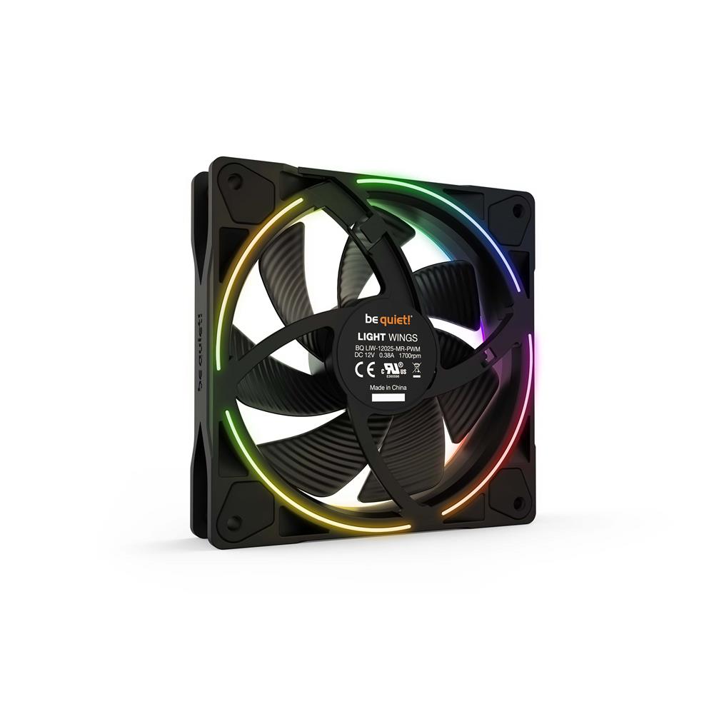 be quiet! Light Wings 120mm PWM Lüfter 3er Pack ARGB-Beleuchtung leiser Gehäuselüfter 4-pin