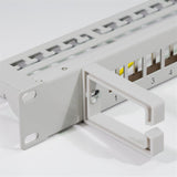 LogiLink 19" Keystone Panel 16-Port – Geschirmt, mit Kabelmanagement-Bügeln