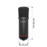 ENDORFY Solum USB Mikrofon Schwarz mit Anti Shock Montage und Gelenkarm
