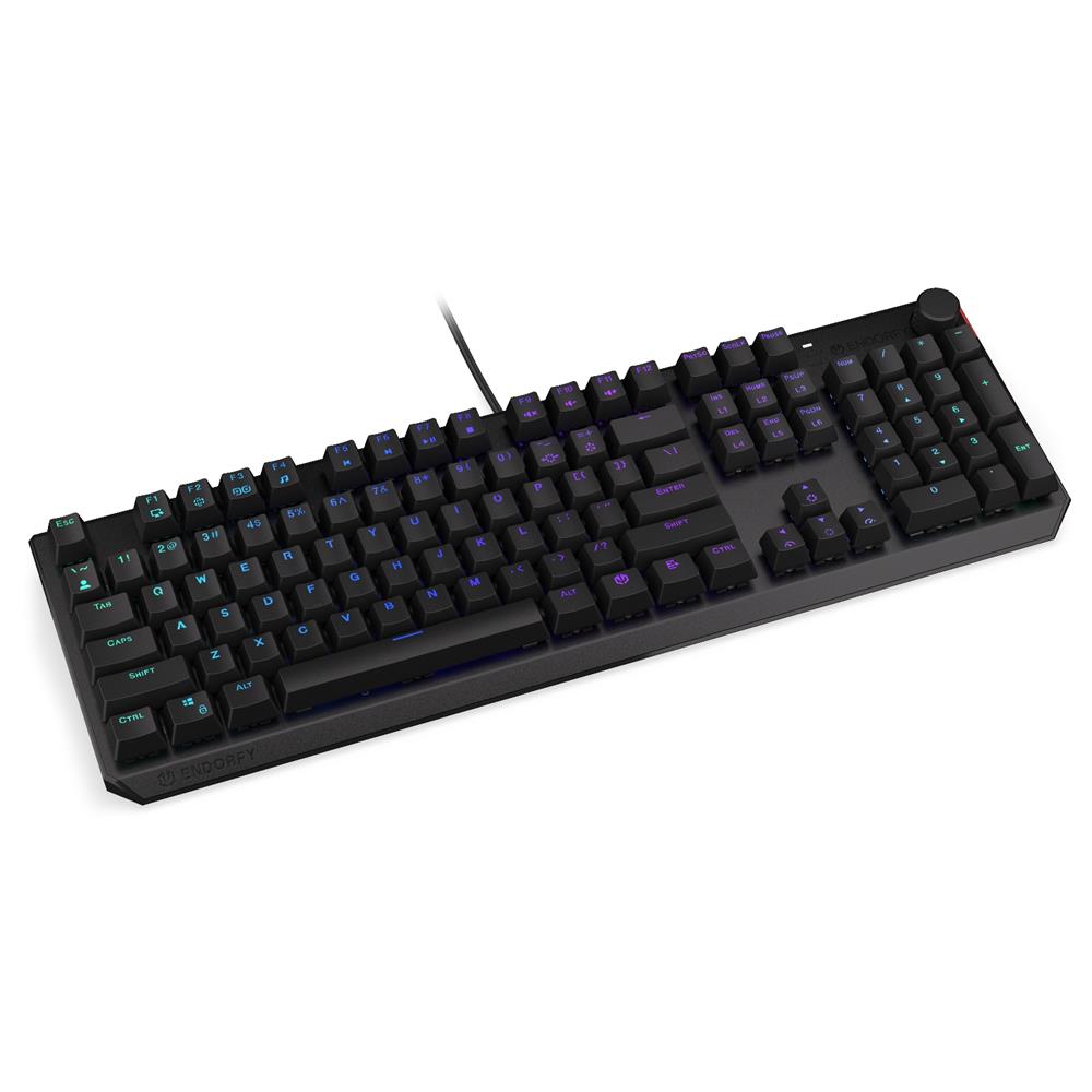 ENDORFY EY5A123 - Tastatur (Eng. Layout, QWERTY) Thock Kailh RD, Beleuchtet, Schwarz