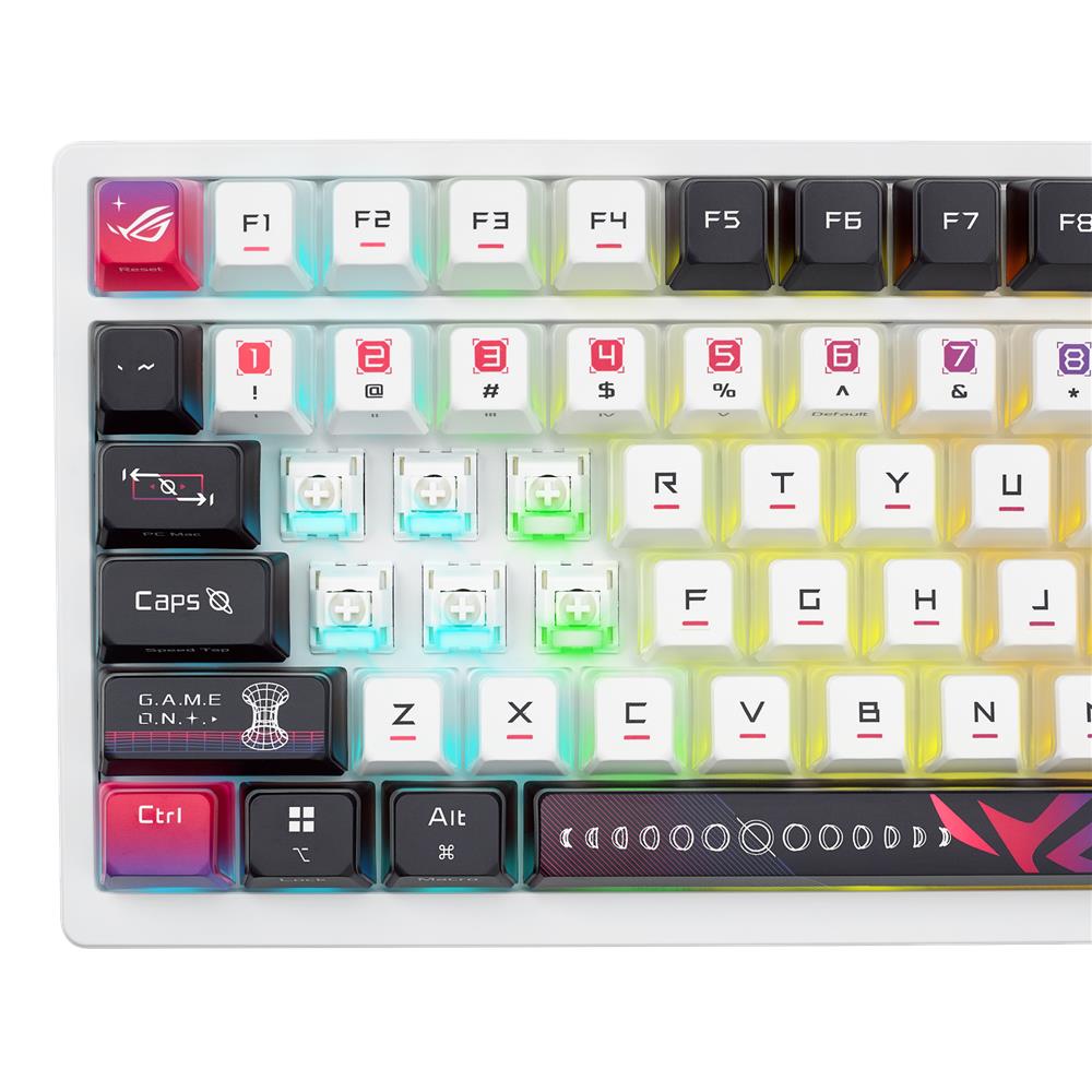 ASUS ROG Azoth X 75% Gaming Tastatur QWERTZ Wireless OLED RGB Weiß