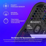 ENDORFY LIX Wireless, Leichte kabellose Gaming-Maus (69 g), 16000 DPI, Schwarz | EY6A008