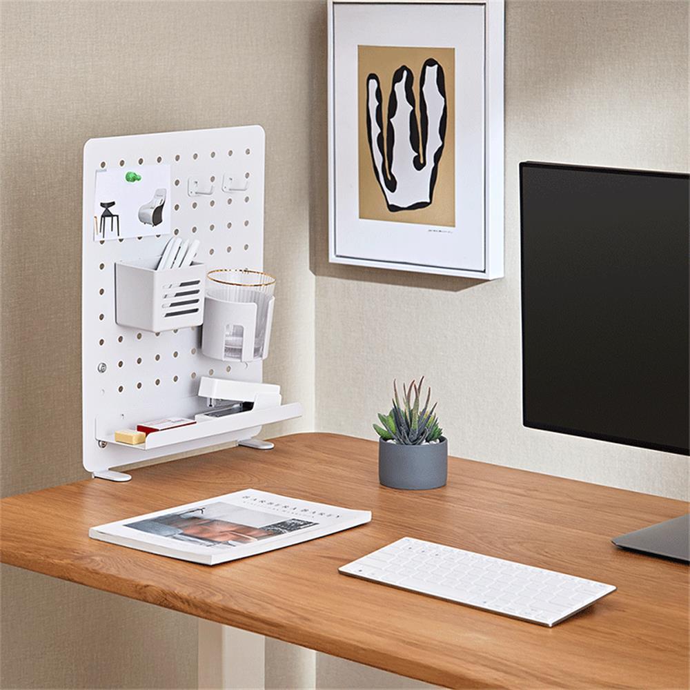 LogiLink Lochplatten-Organizer, Klemmmontage, Weiß, 42×47,7×9,9 cm