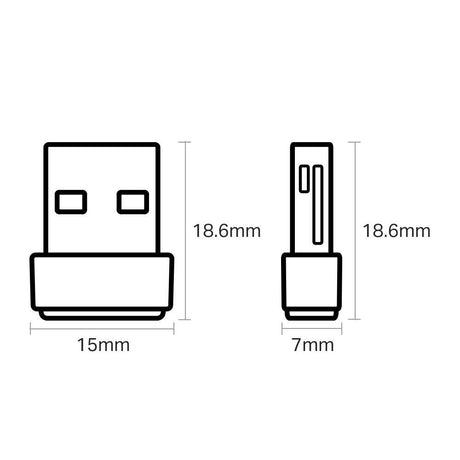 TP-Link Archer T2U Nano AC600 WLAN Nano USB Adapter Dual Band USB 2.0 High Speed Wireless Stick