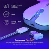 ENDORFY Gem Plus Wireless, Leichte kabellose Gaming-Maus (74 g), 26000 DPI, Weiß | EY6A015