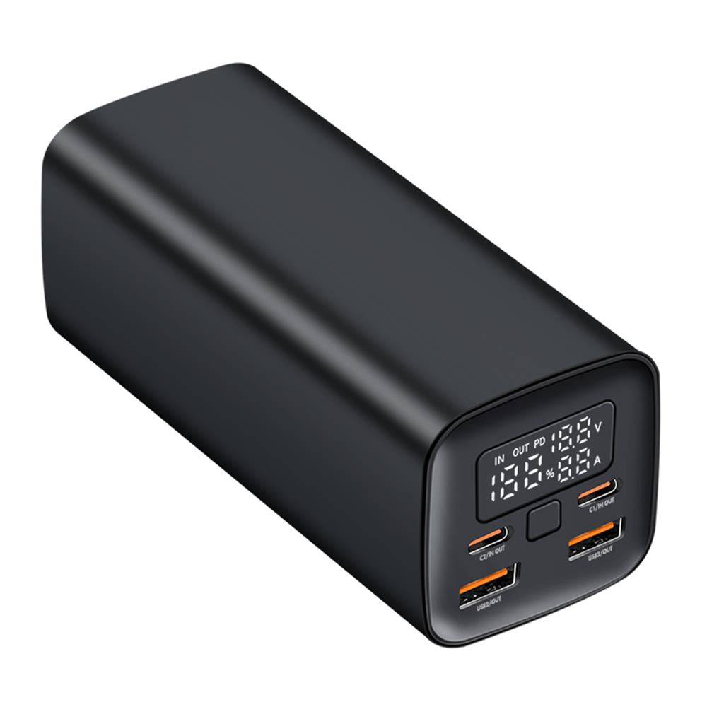 LogiLink Powerbank 20.000 mAh, QC 3.0 & PD 3.0, 65 W Schnellladen, Schwarz