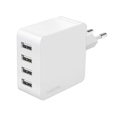 LogiLink 4-fach USB-Steckdosenadapter, 24 W, 4x USB-A, Weiß
