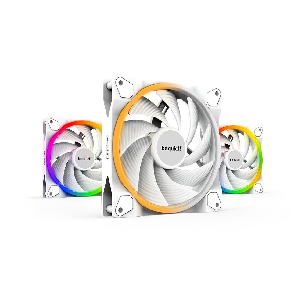be quiet! Light Wings White 140mm PWM high-speed 3er Pack 4-pin Gehäuselüfter mit ARGB-Beleuchtung