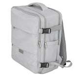 Camry CR 6880mg Reiserucksack 24 Liter, Handgepäck Rucksack mit Laptopfach bis 17 Zoll, Schuhfach, Nassfach, RFID-Fach, Business, Sport und Reisen, mittel grau