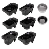 Camry CR 4414bm Multi-Kapsel-Espressomaschine, 19 bar Kaffeemaschine für Kapseln, Pads und gemahlenen Kaffee, kompakt fürs Büro und Zuhause, Mocca/Schwarz