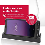 Olympia NEO+ schwarz Seniorenhandy Smartphone großem Display Notruftaste Whatsapp Android 15 4G LTE